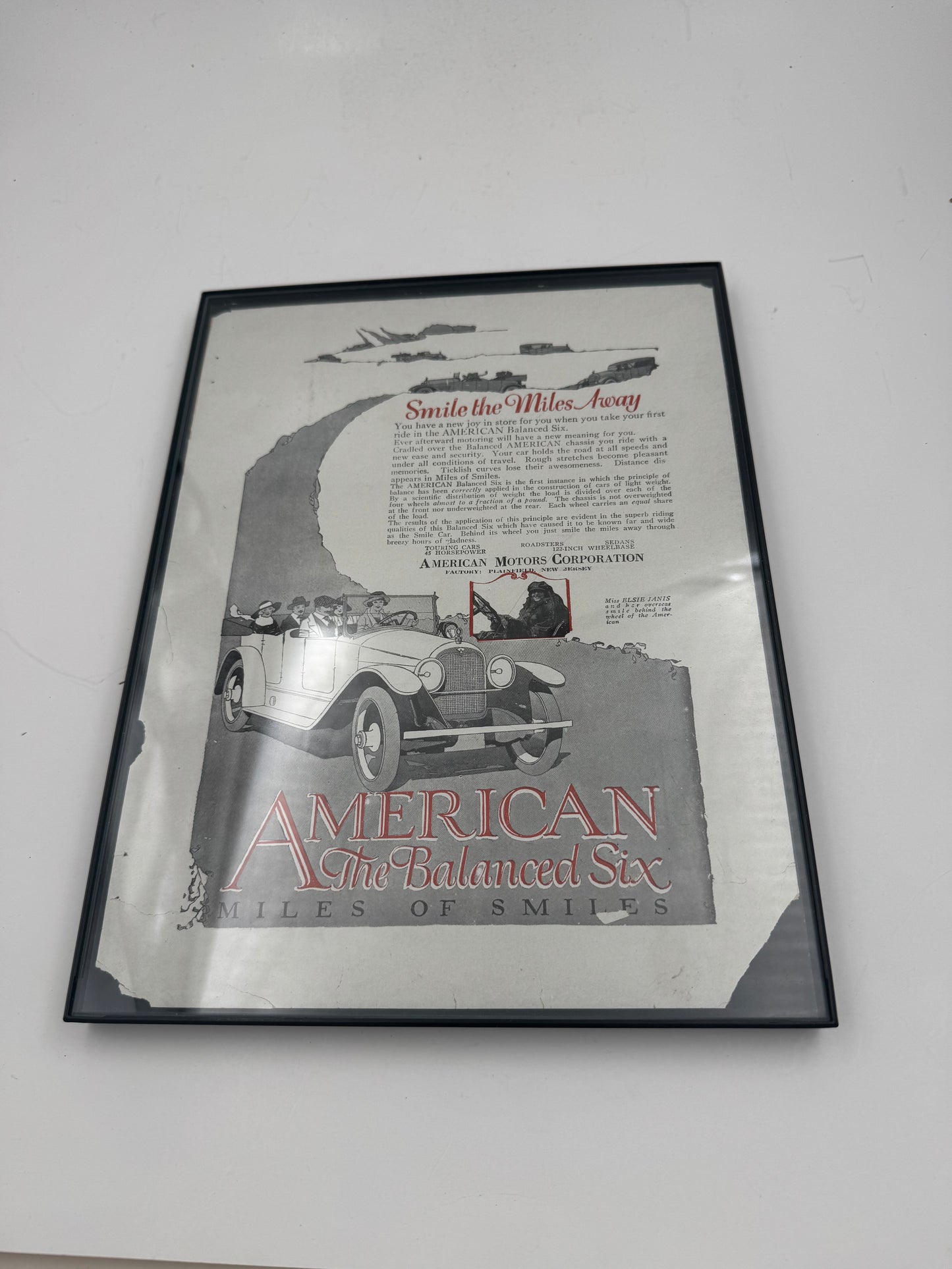 Vintage AMC Print Ad Framed Rare