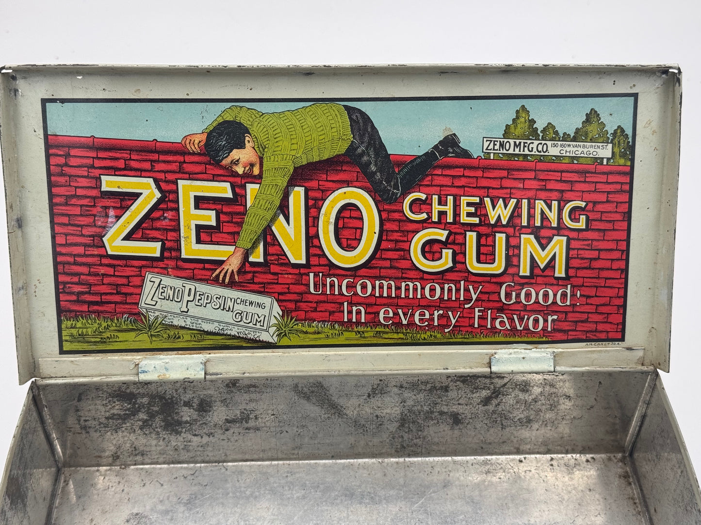 Vintage Zeno Gum Tin Great Graphics
