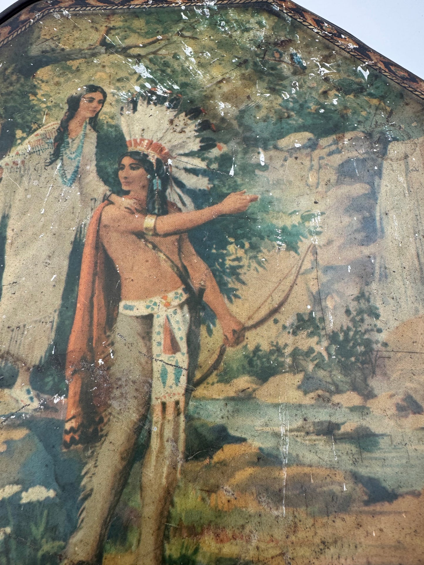 Vintage Sunshine Biscuits Tin Hiawatha Journey Used