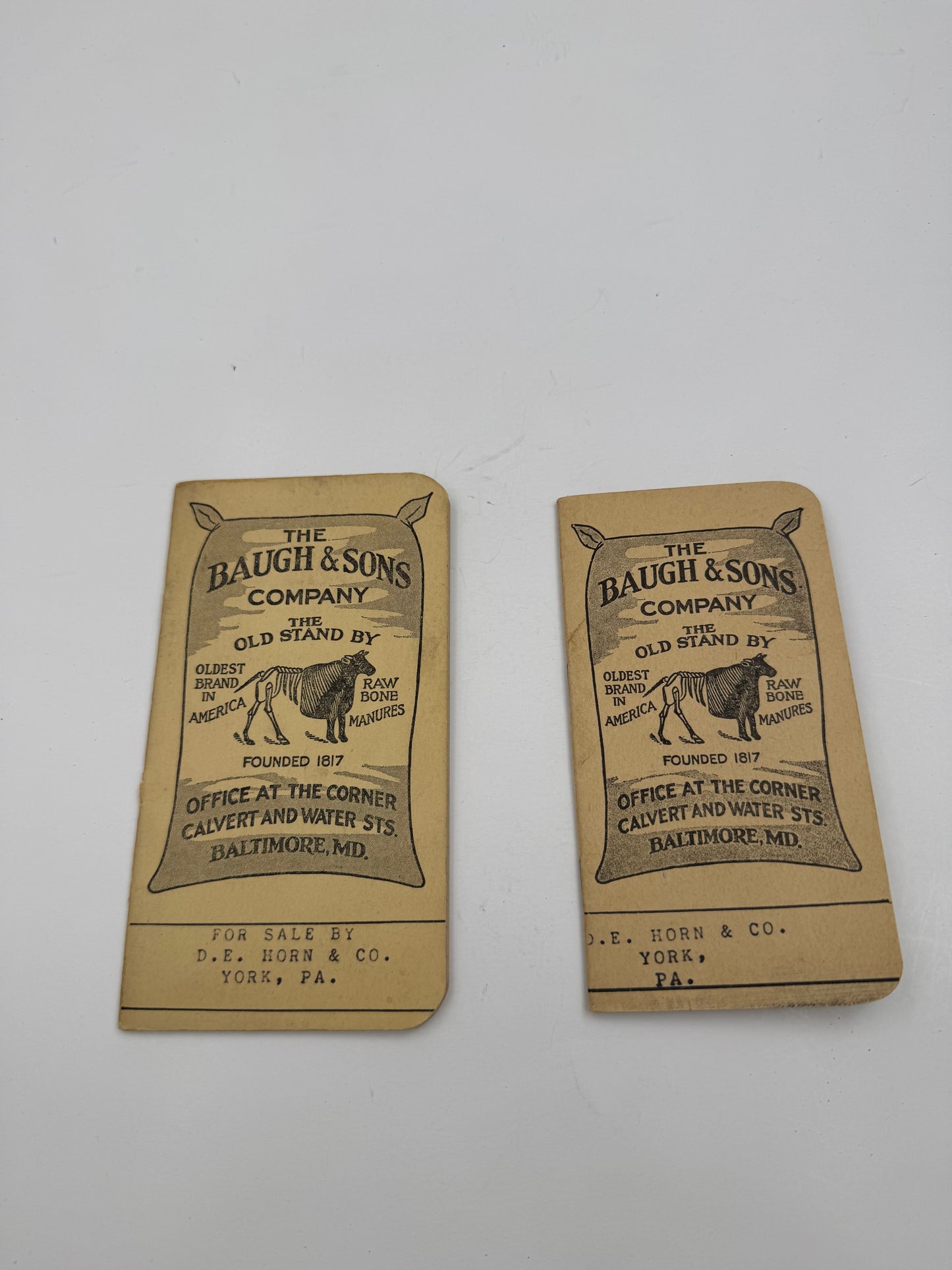 Vintage Baugh & Sons Notebook Farmers.