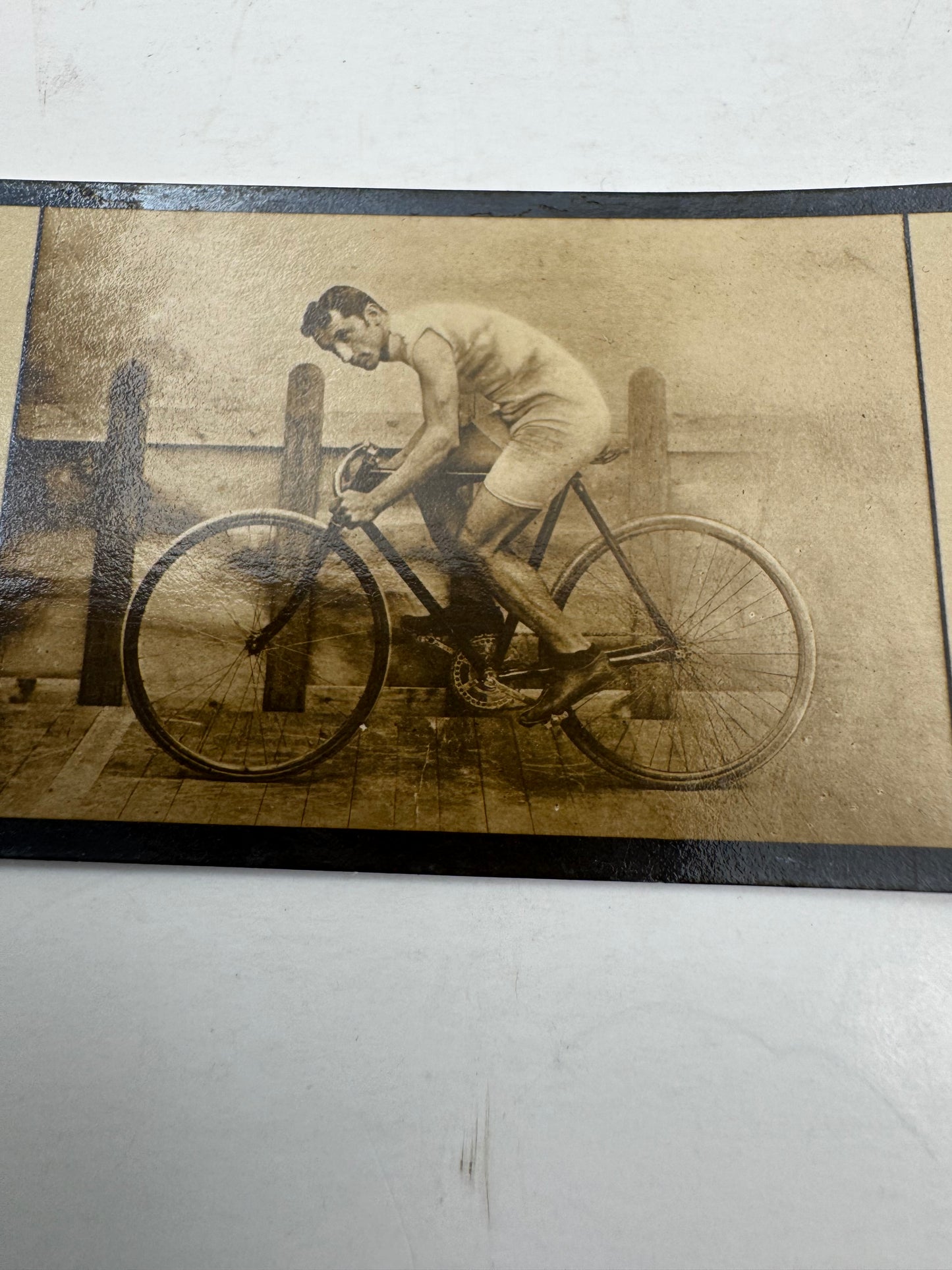 Vintage Bicycle Photo Black and White Early