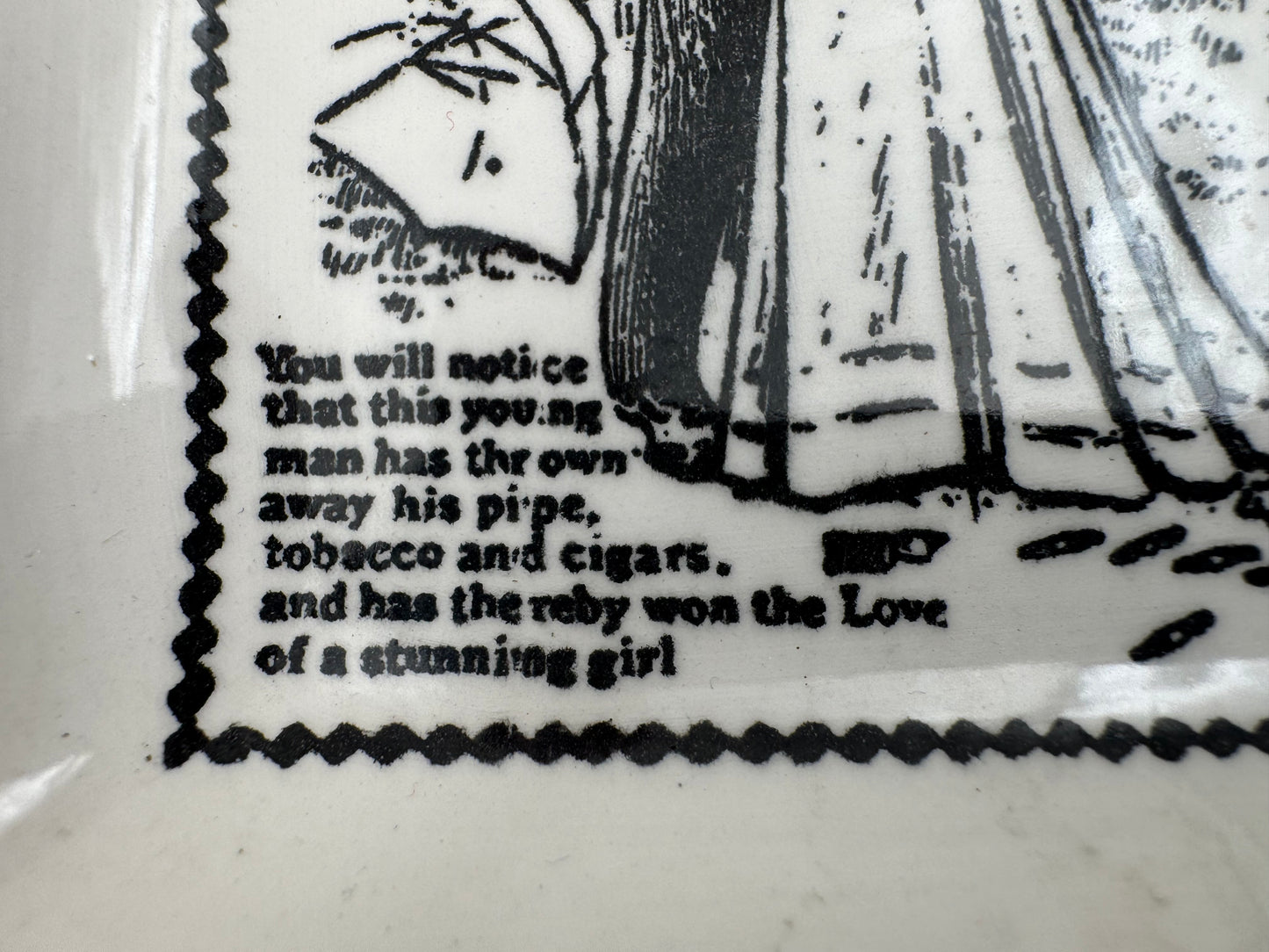 Vintage Tobacco Tray No To Bac Made A Man Of Me
