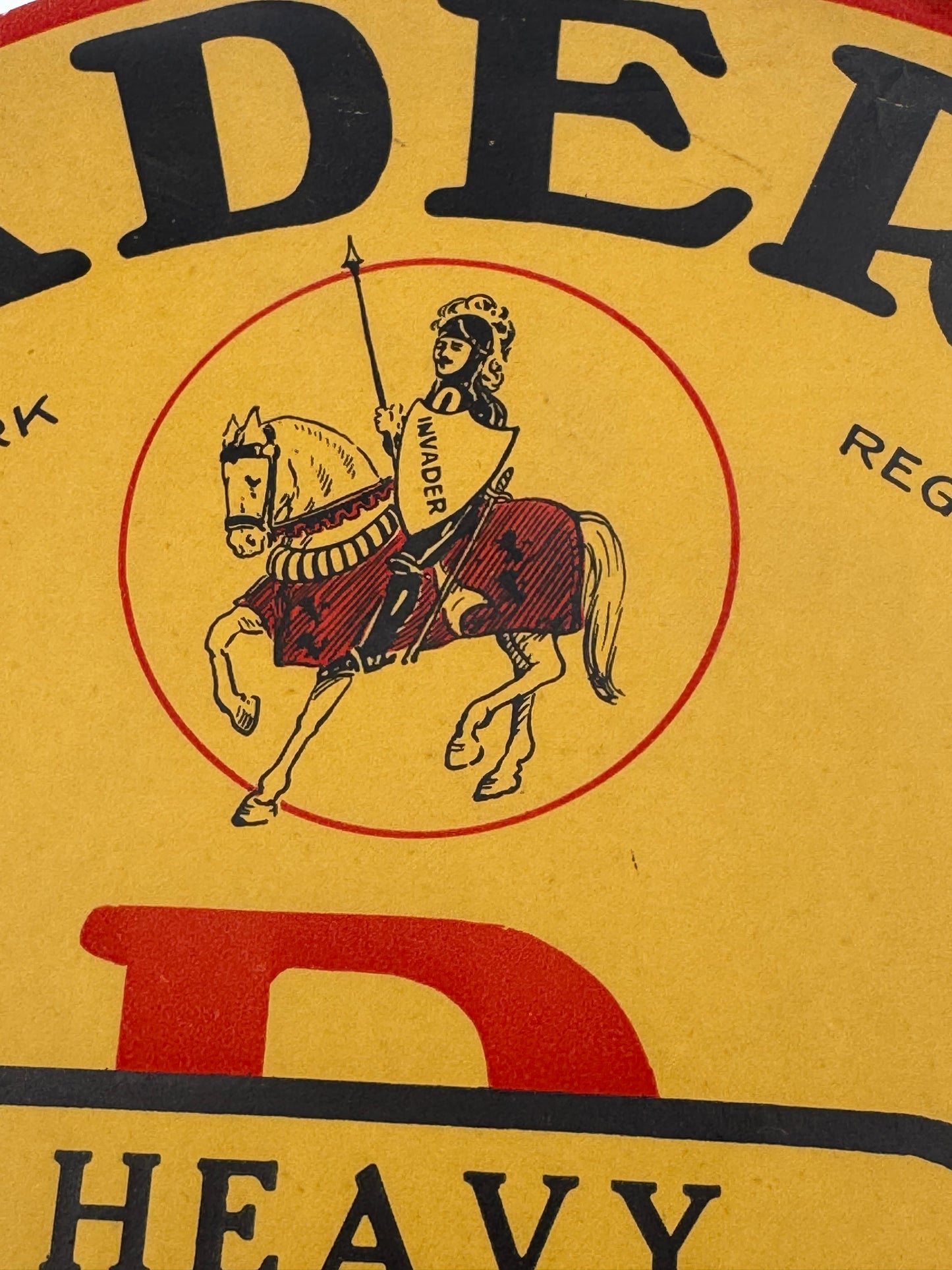 Vintage Invader Oil Co Ad Round 10”