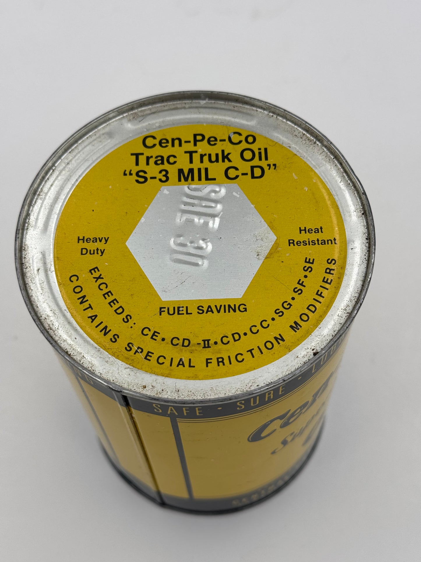 Vintage Cen Pe Co Oil Can Quart