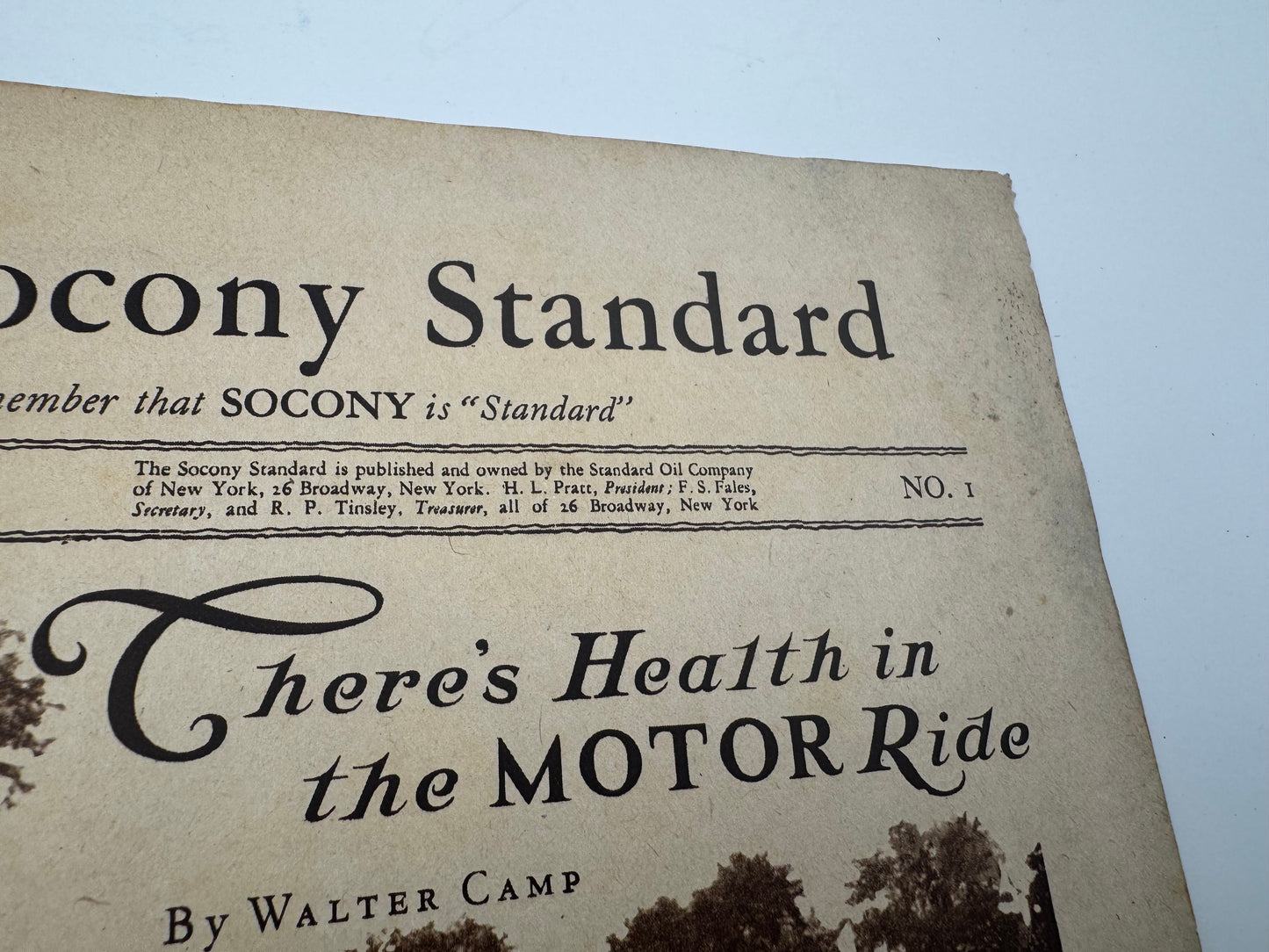 Vintage Socony Standard Magazine No. 1 Vol 1