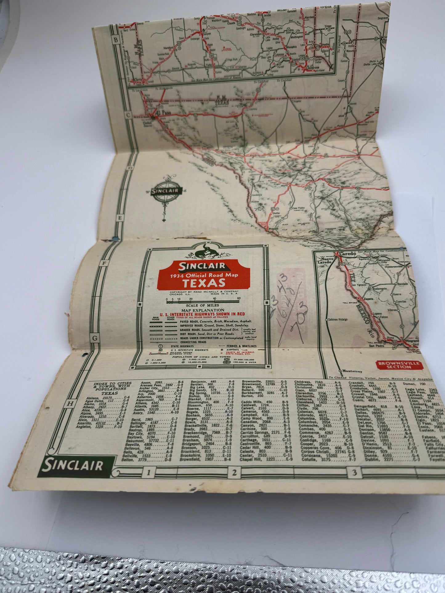 Vintage Roadmap 1934 Sinclair Great Graphics