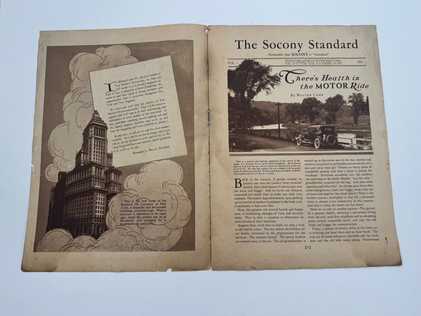 Vintage Socony Standard Magazine No. 1 Vol 1