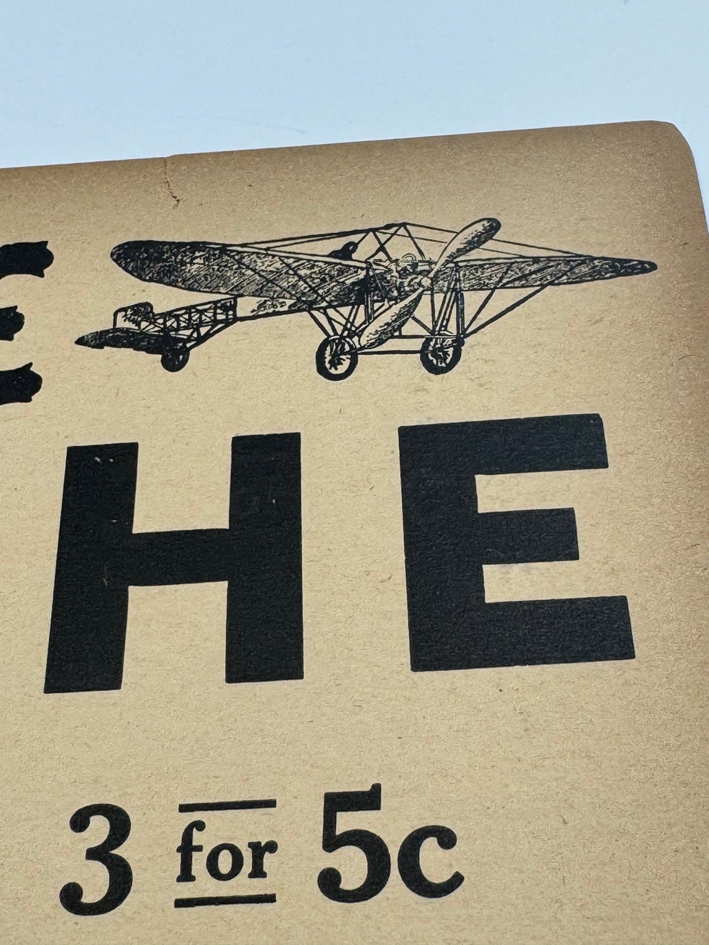 Vintage Aeroplane Headache Tablets Sign