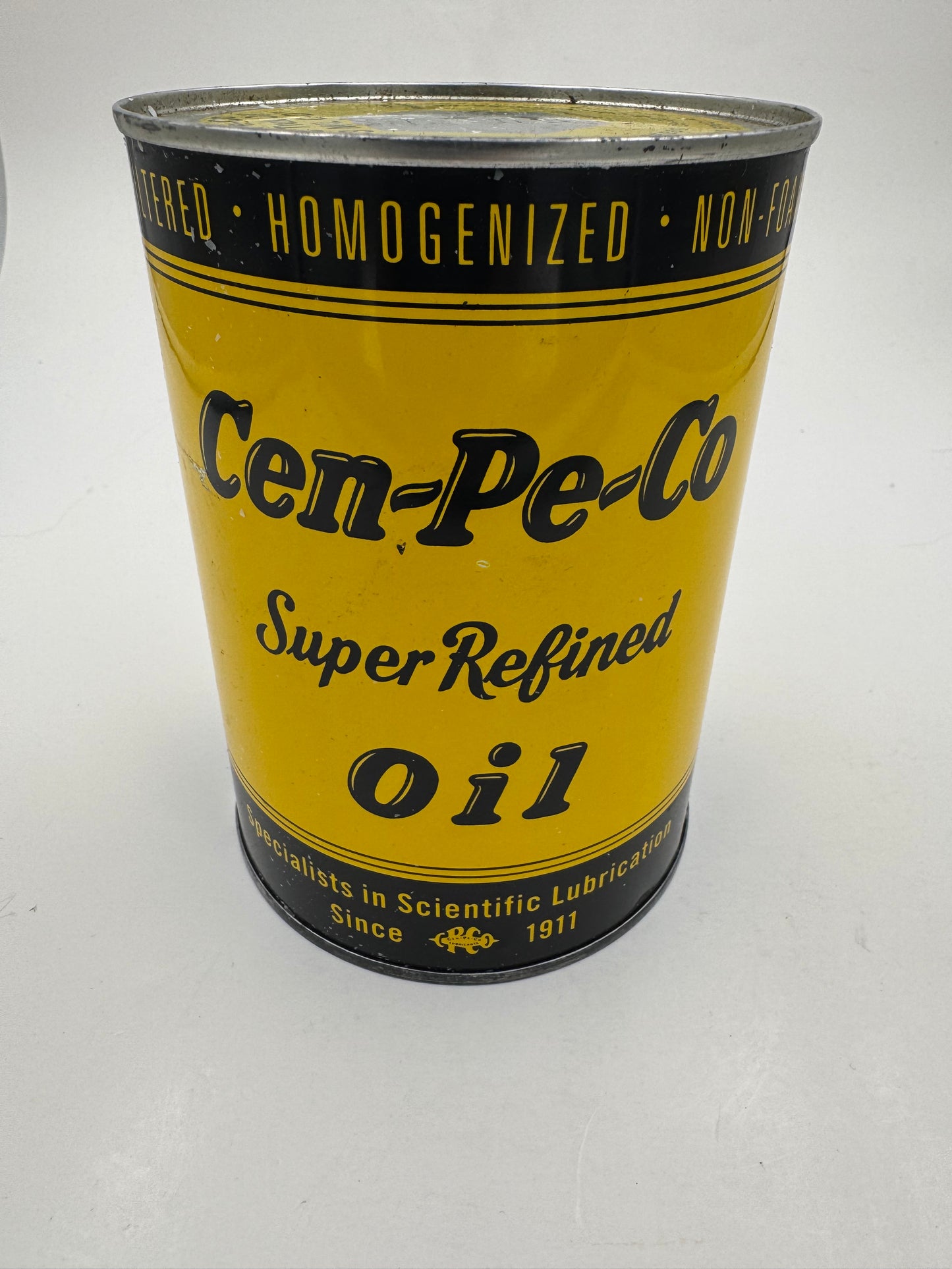 Vintage Cen Pe Co Oil Can Quart