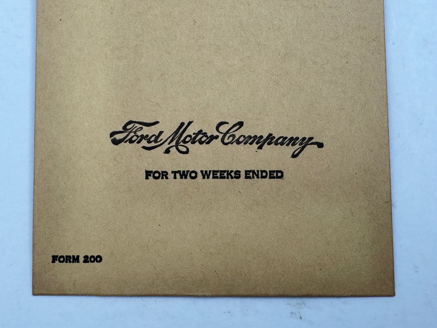 Vintage Ford Employee Pay Envelope 1937 NOS