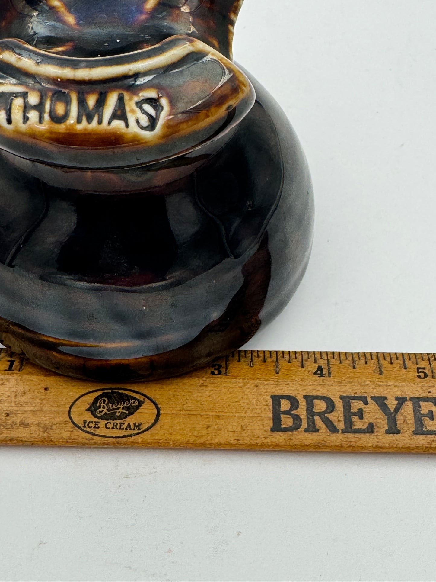 Vintage Porcelain Insulator R. Thomas & Sons Brown