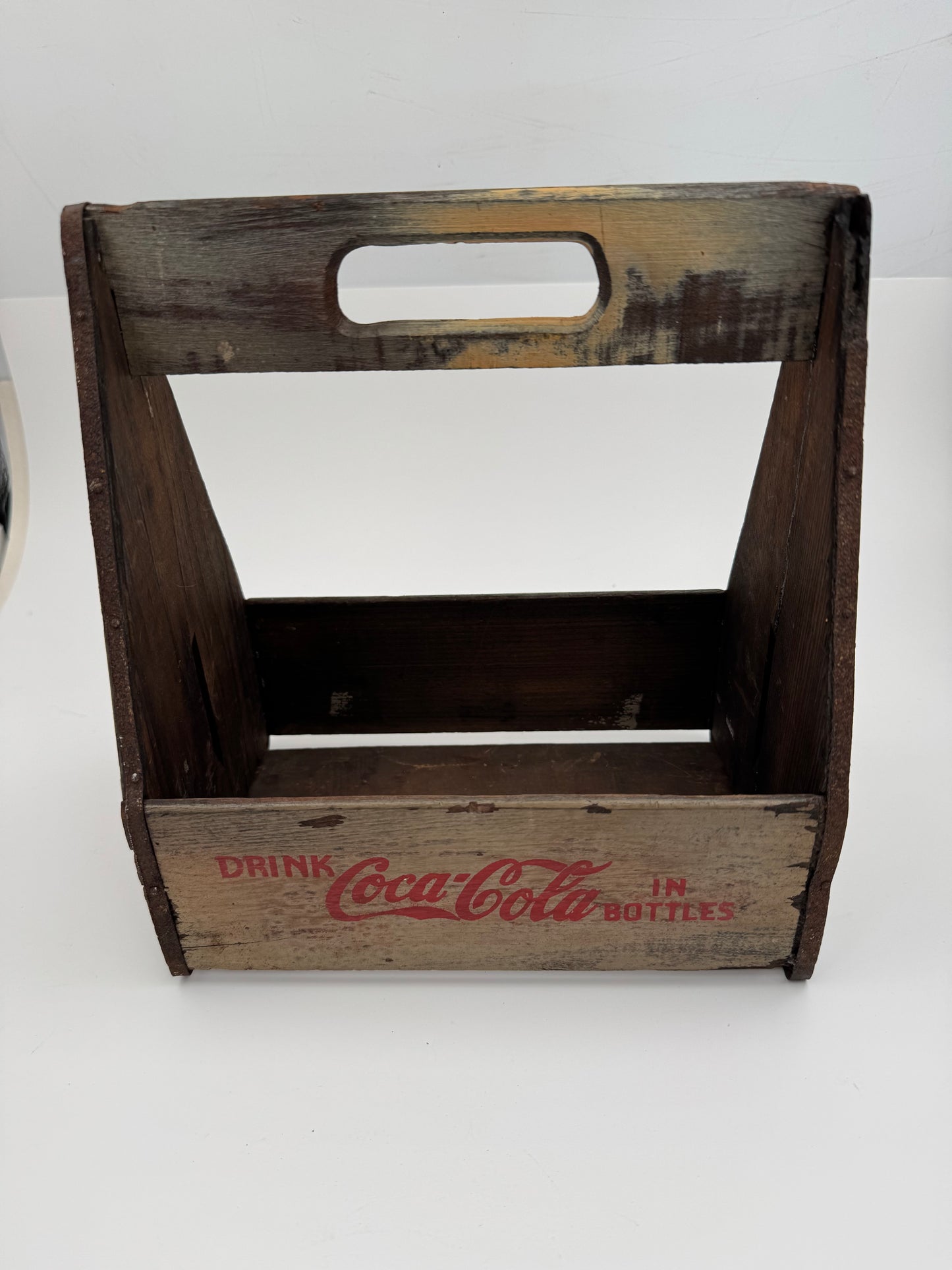 Vintage Coca Cola Bottle Carrier Wood 1940