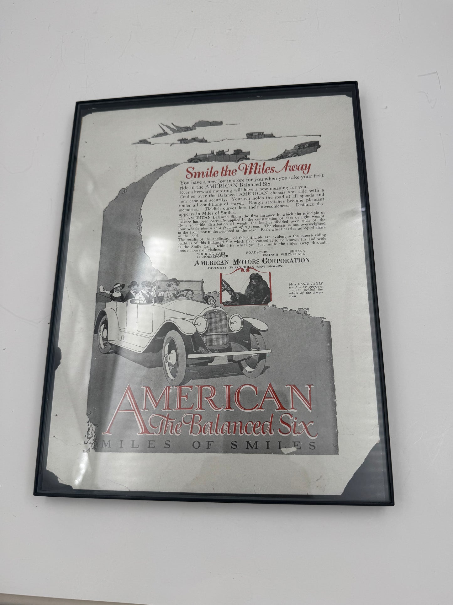Vintage AMC Print Ad Framed Rare