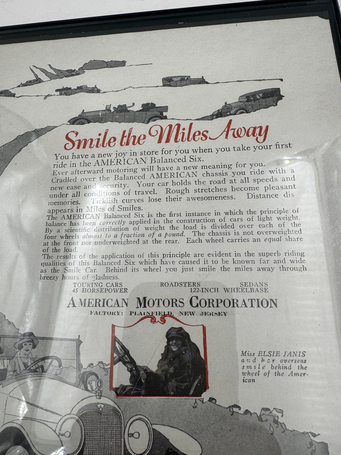 Vintage AMC Print Ad Framed Rare