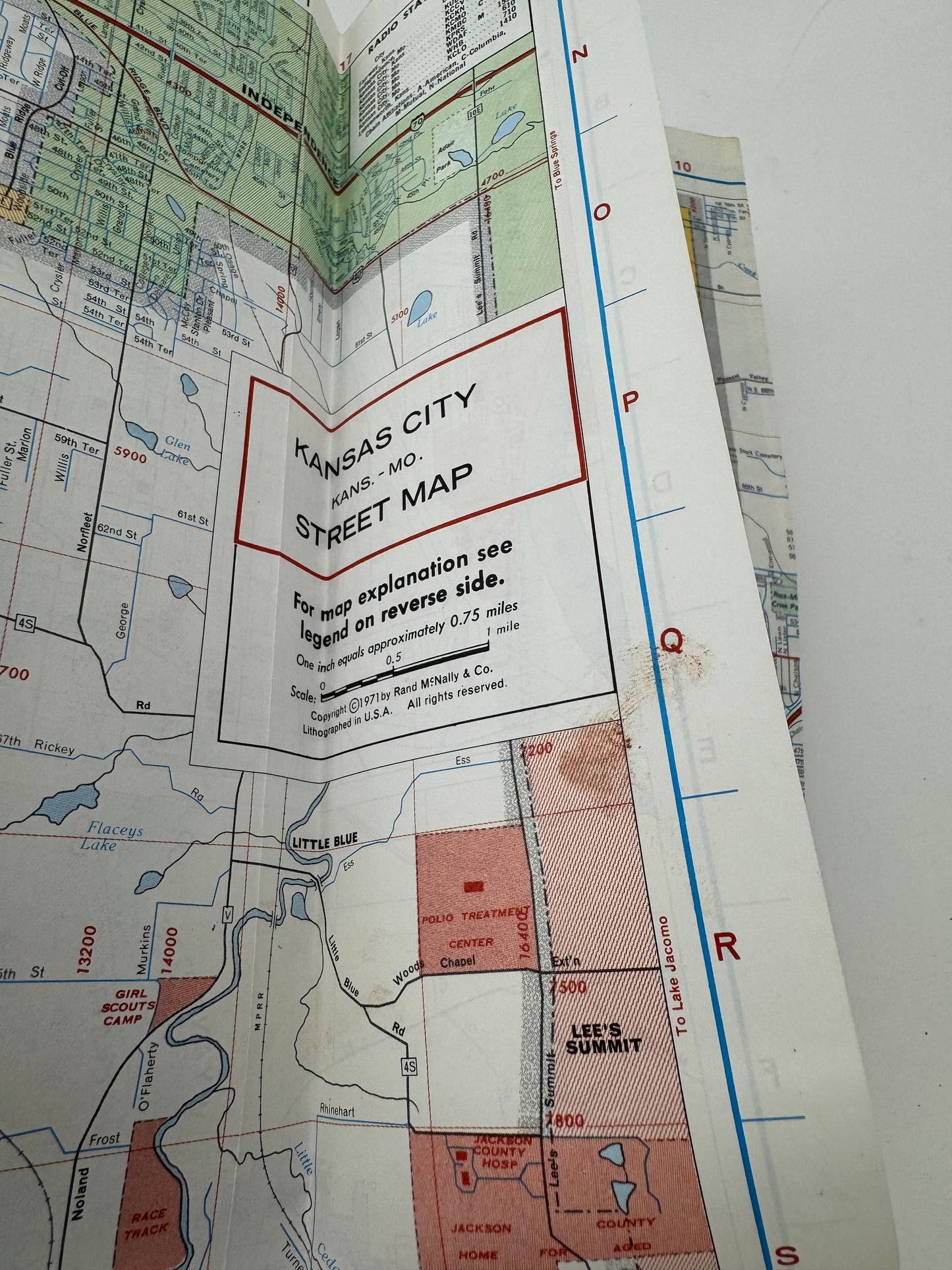 Vintage Road Map Conoco Touraide Kansas