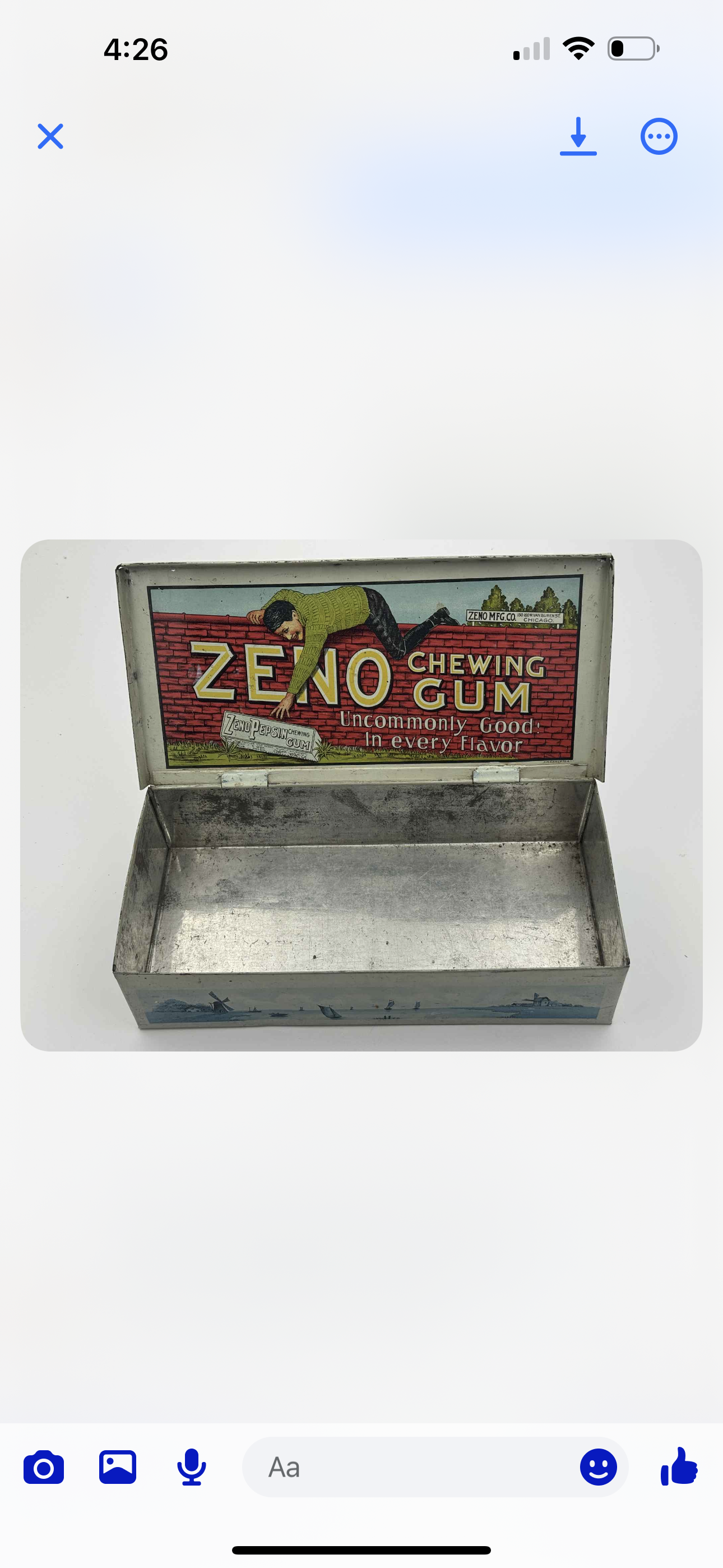 Vintage Zeno Gum Tin Great Graphics