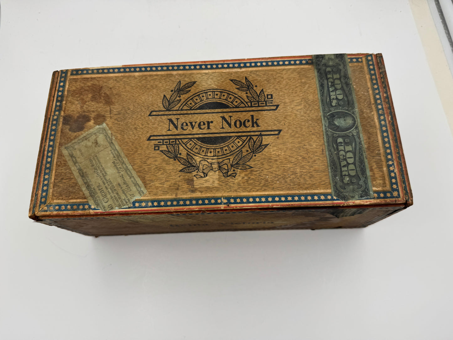 Vintage Cigar Box Never Nock RARE