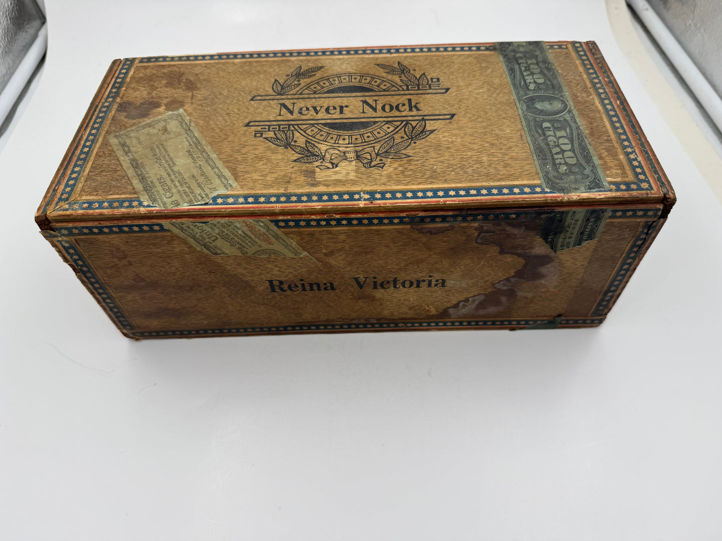 Vintage Cigar Box Never Nock RARE