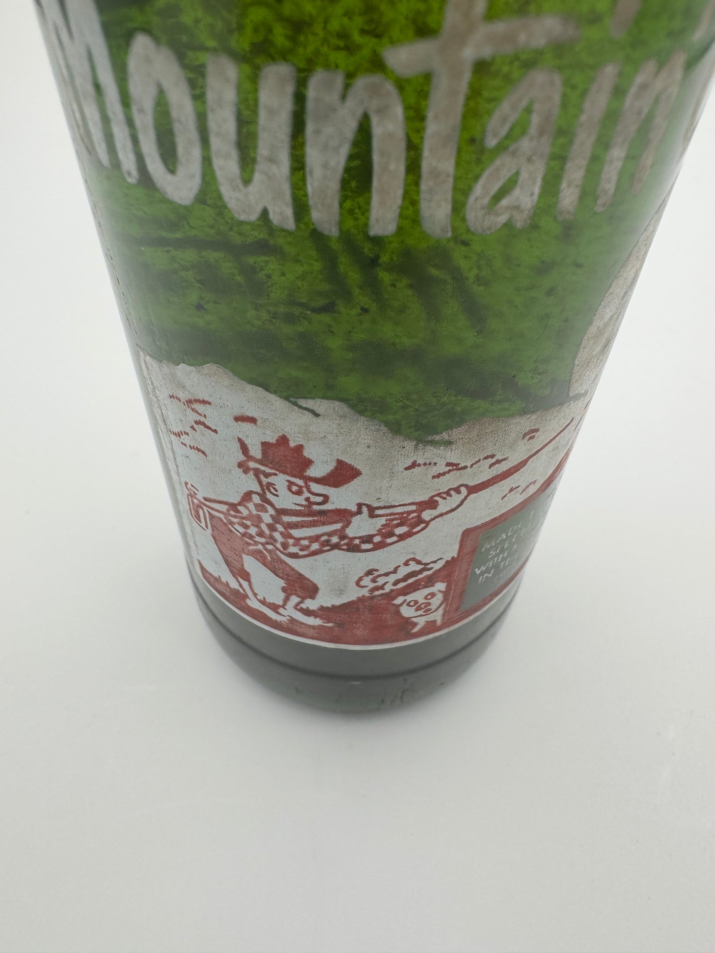 Vintage Mt Dew Bottle Full Capped Red Hillbilly