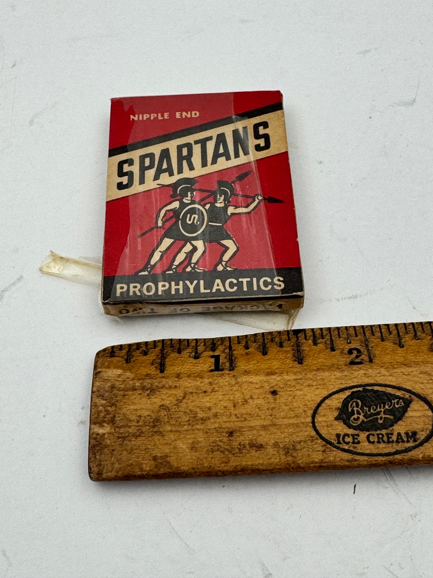 Vintage Spartans Condom Pack Full Unused Roman Theme
