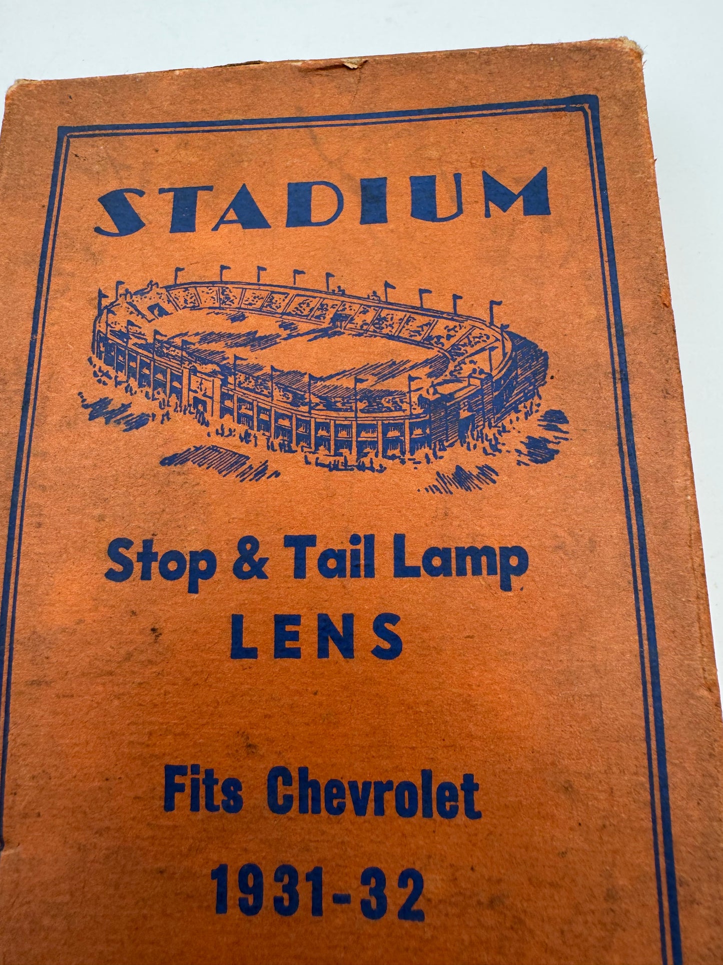 Vintage Chevy Stop Tail Light Lens 1931 1932 Stadium
