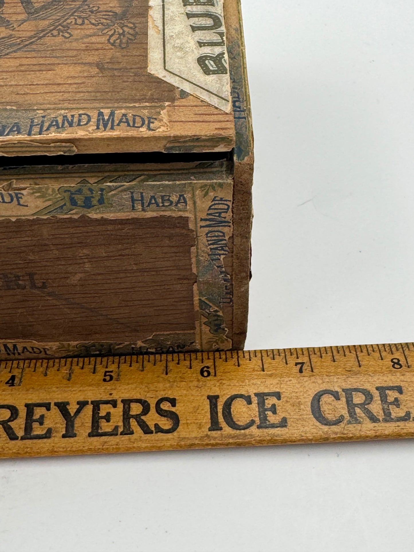 Vintage Blue Pearl Cigar Box Havana Cigars