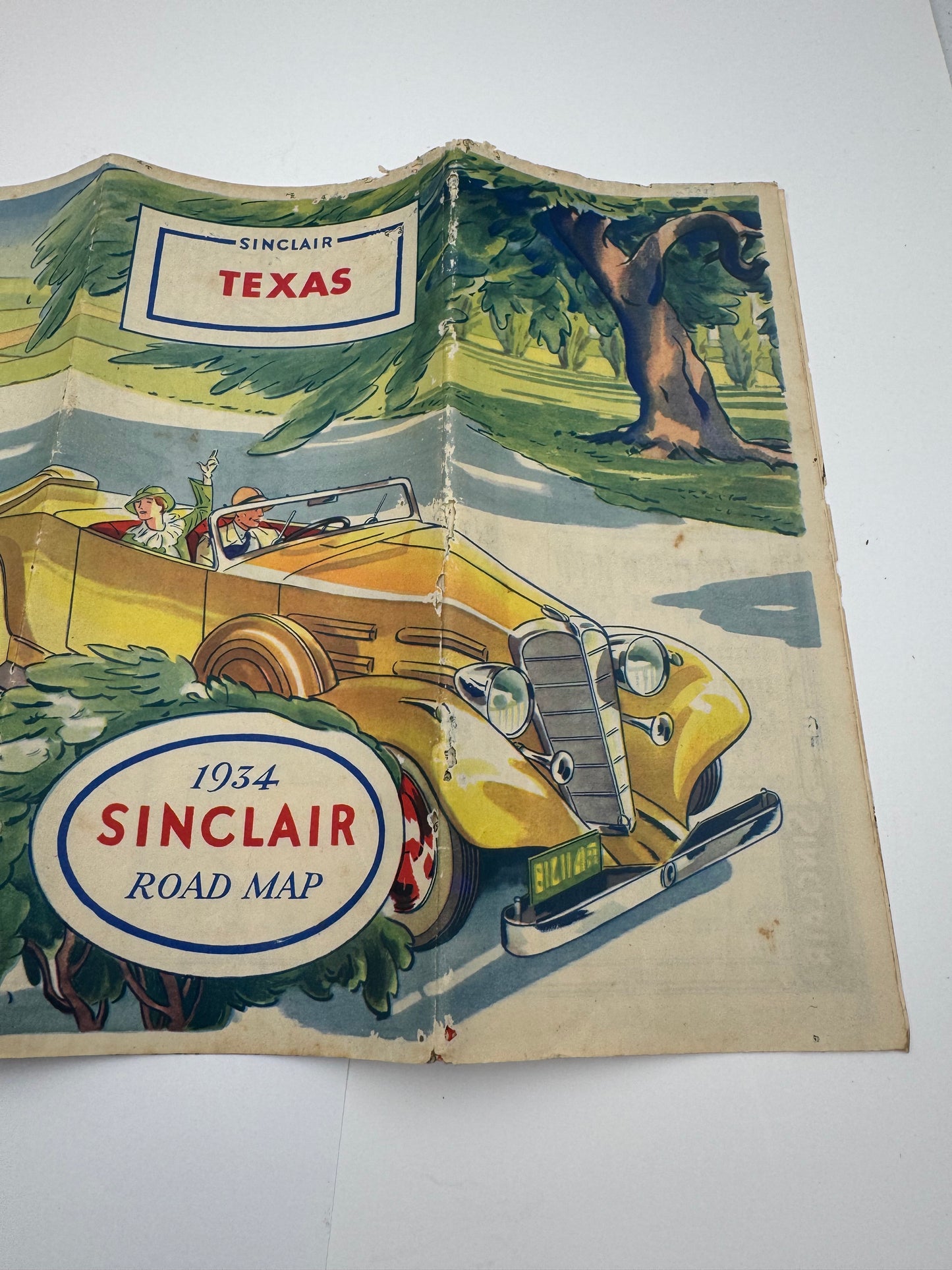 Vintage Roadmap 1934 Sinclair Great Graphics