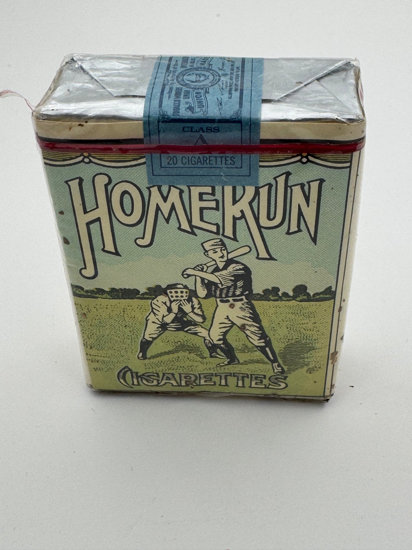 Vintage Home Run Cigarettes Pack Never Open 1966