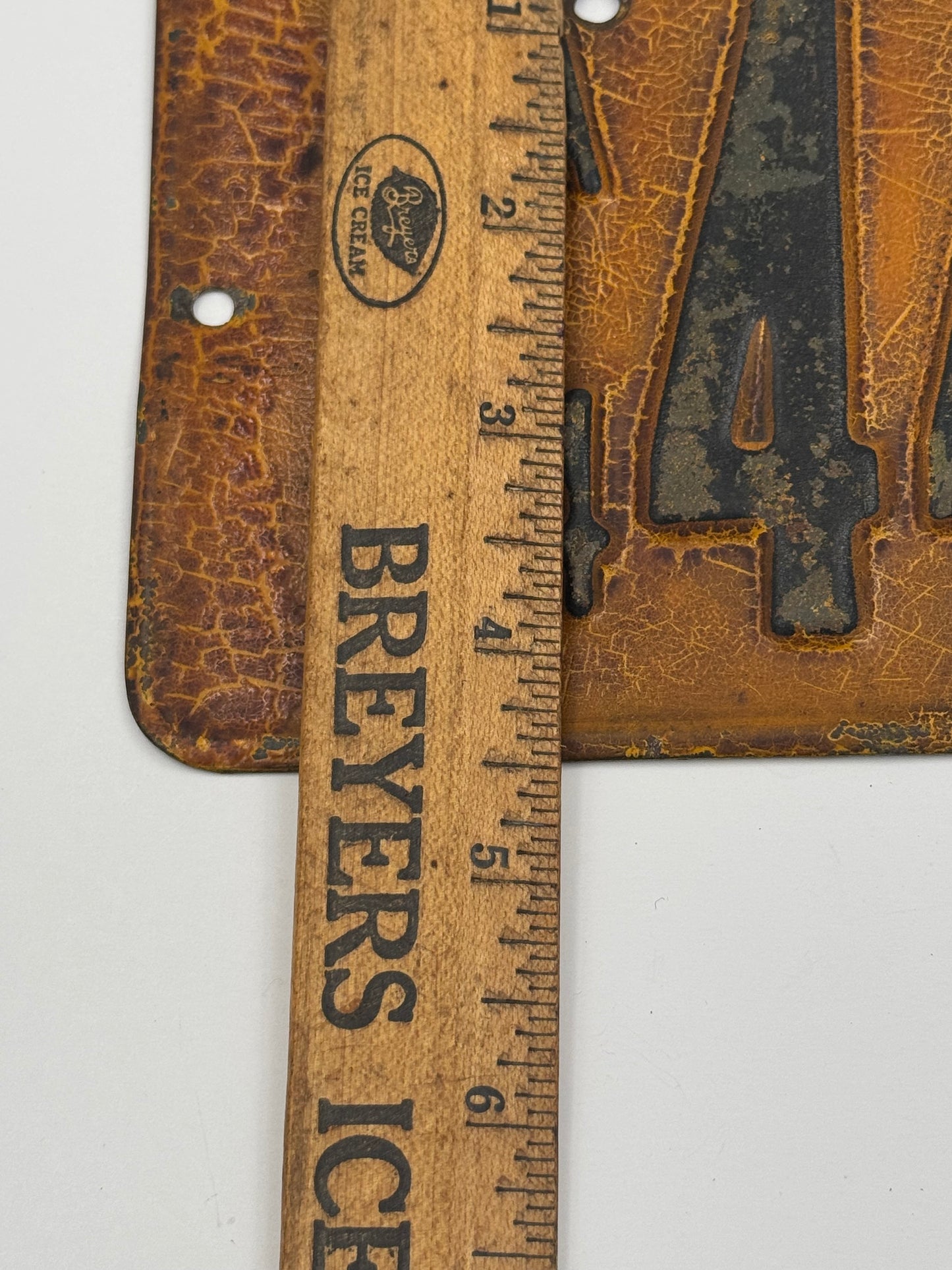Vintage Motorcycle License Plate Pennsylvania 1924