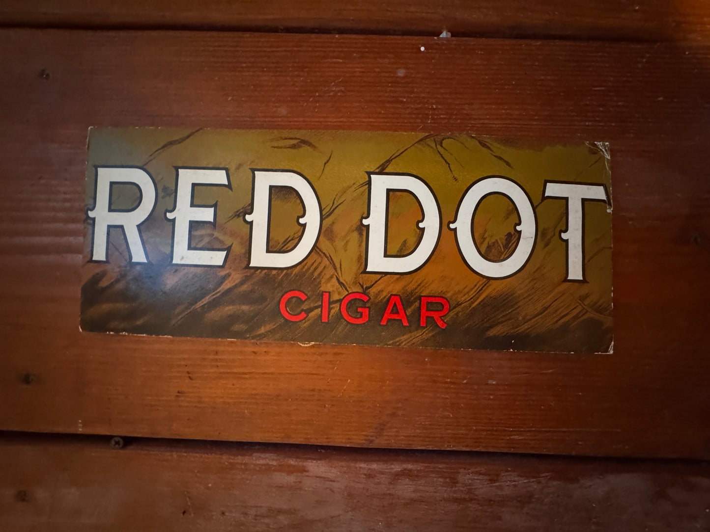 Vintage Cigar Sign Red Dot Cigars Thick Card Stock Counter Or Hanger