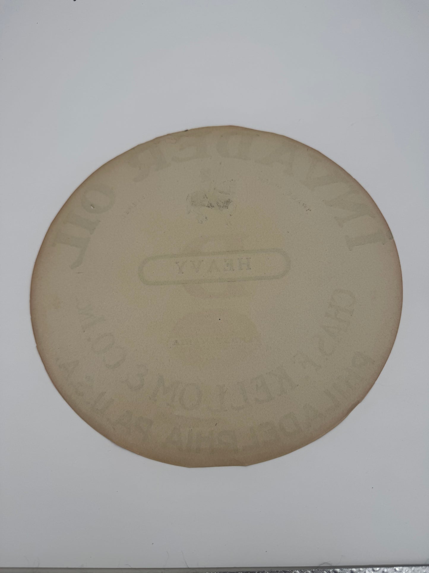 Vintage Invader Oil Co Ad Round 10”