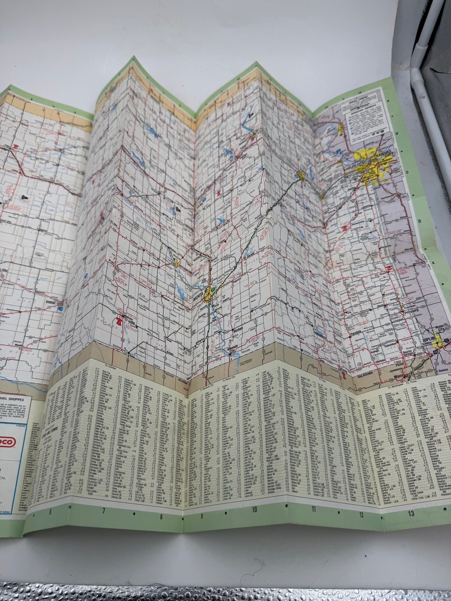 Vintage Road Map Conoco Kansas
