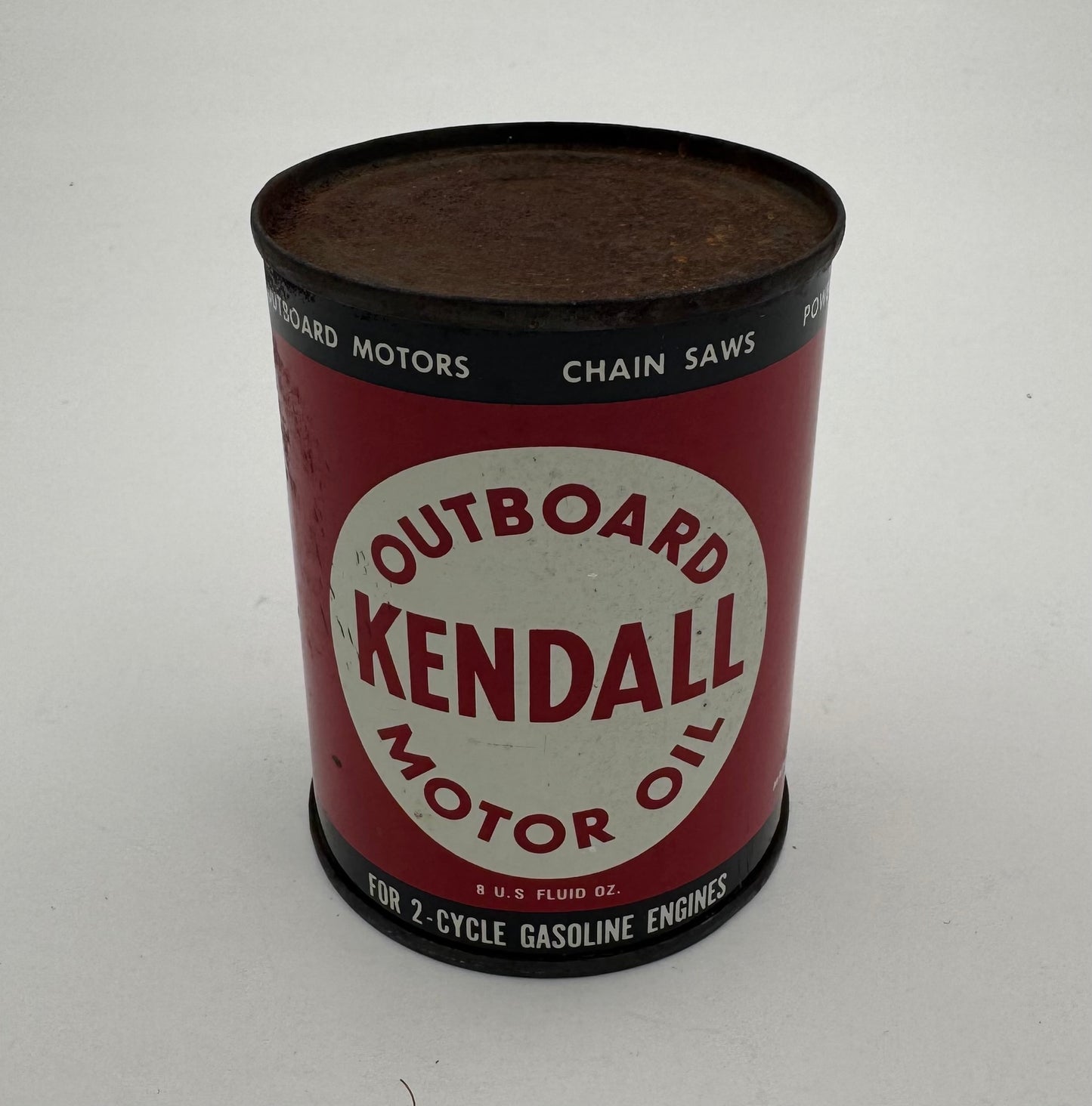 Vintage Kendall Outboard Oil Can Pint Full
