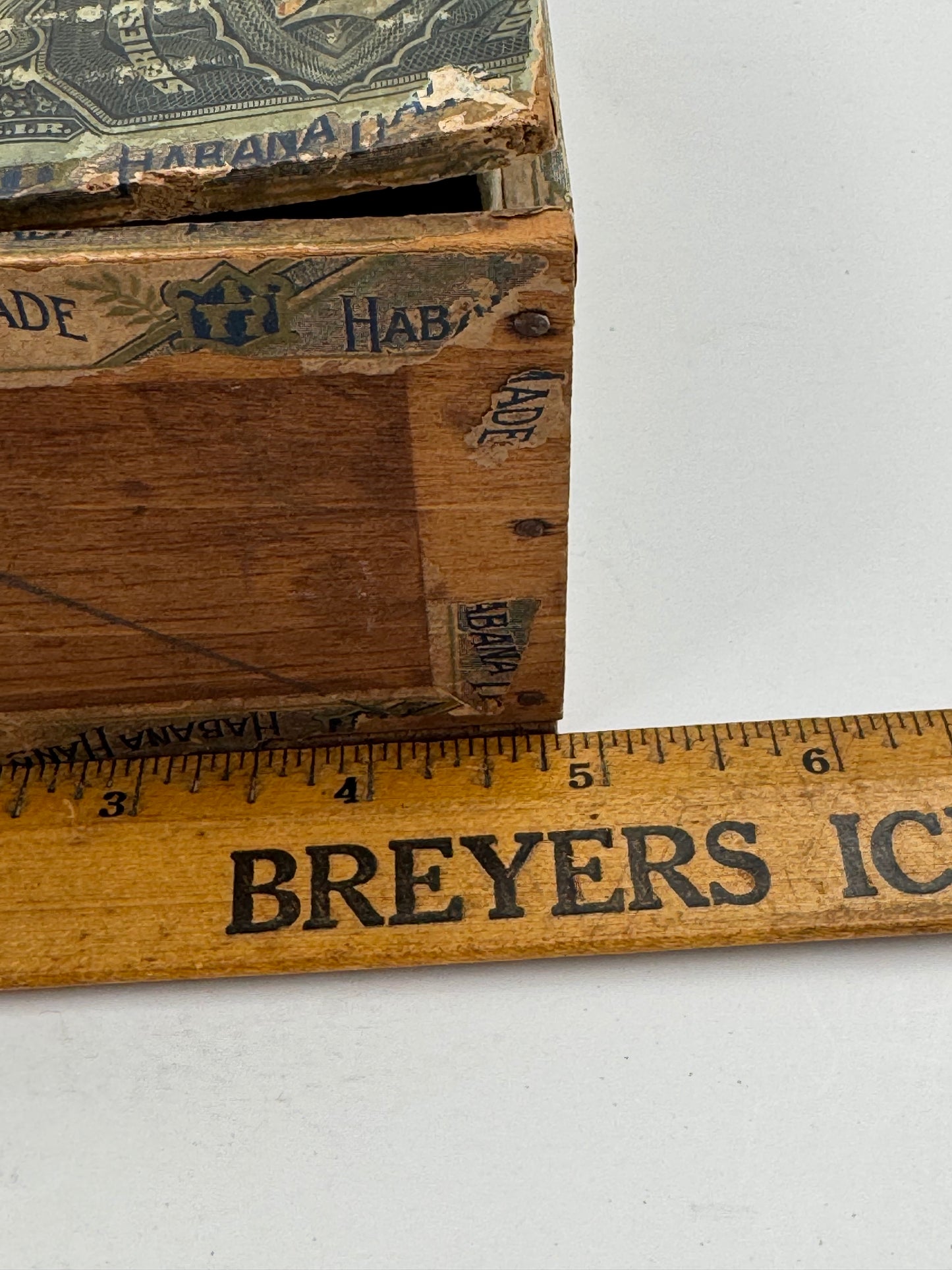 Vintage Blue Pearl Cigar Box Havana Cigars
