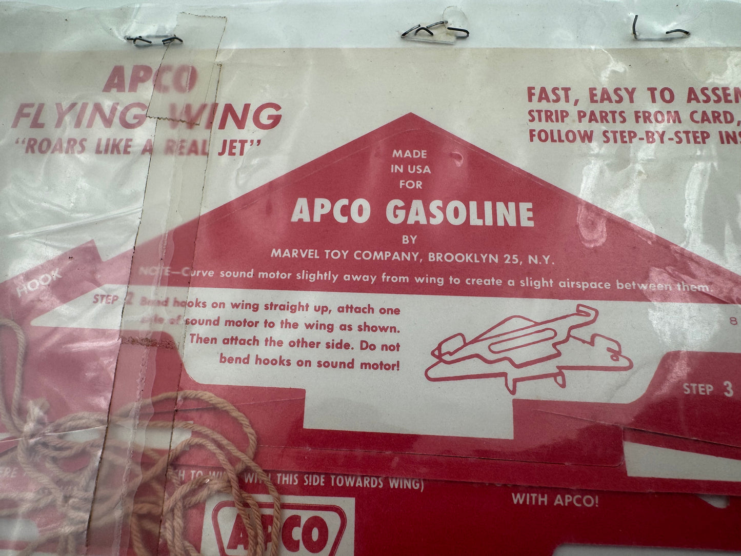 Vintage APCO Gasoline Flying Wing Toy NOS