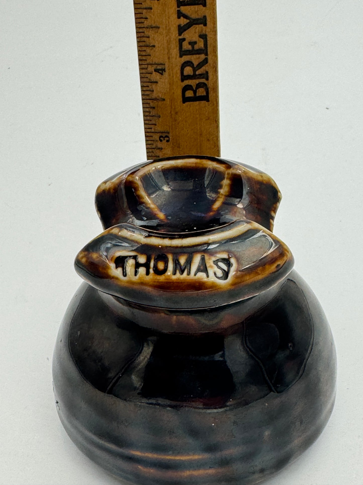 Vintage Porcelain Insulator R. Thomas & Sons Brown