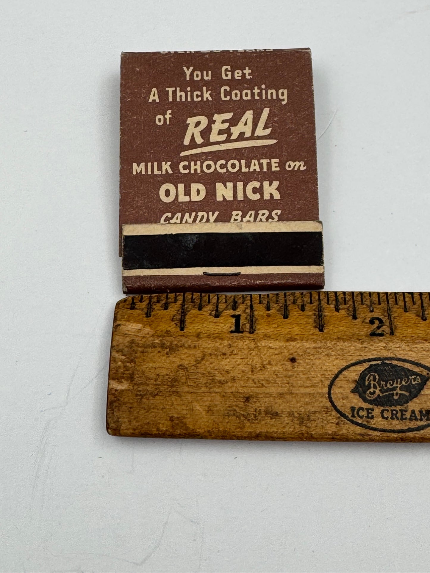 Vintage Matchbook Old Nick Candy Bar NOS Never Used.