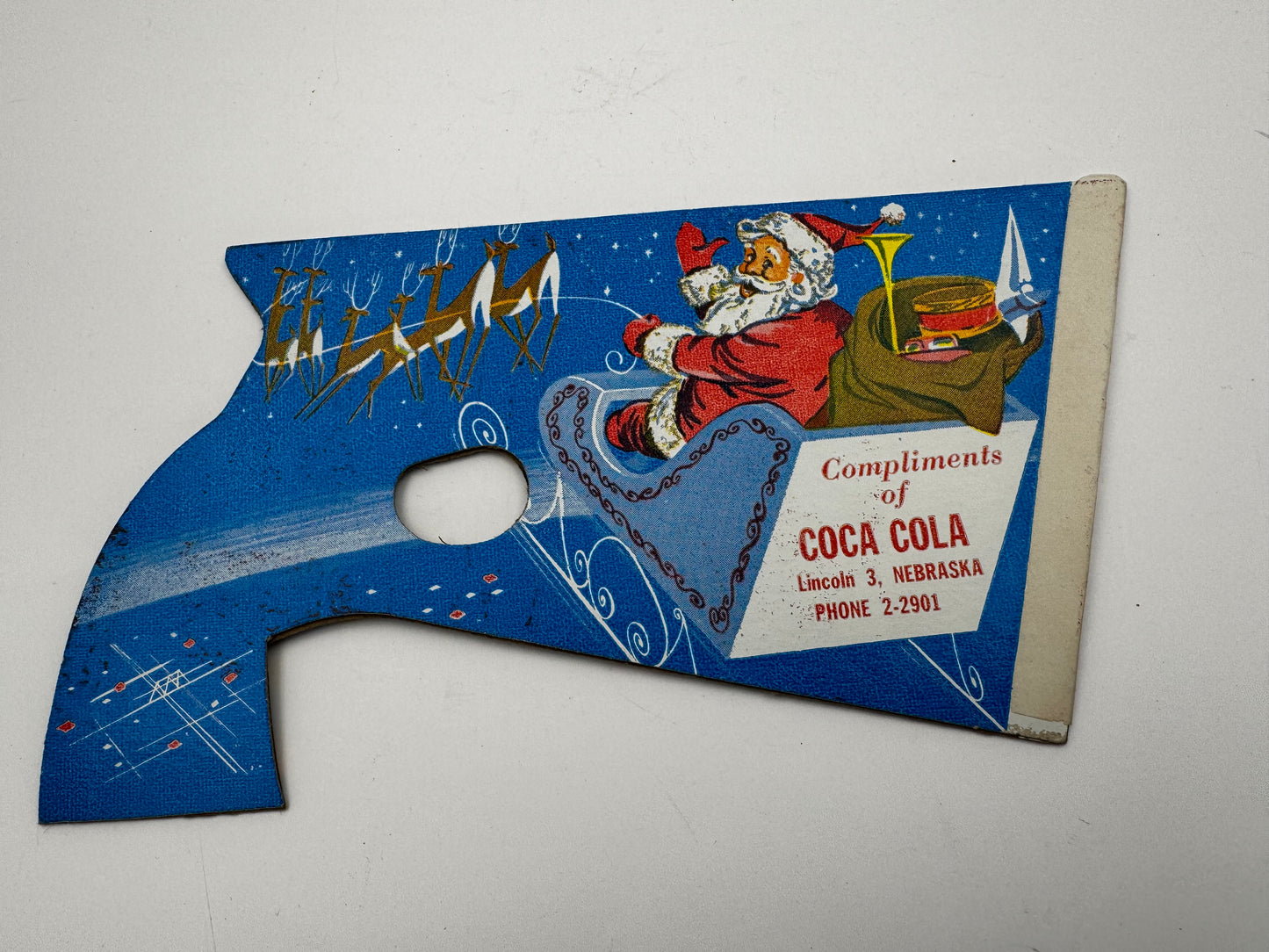 Vintage Coca Cola Snap Gun Toy 1940s Santa Claus NOS