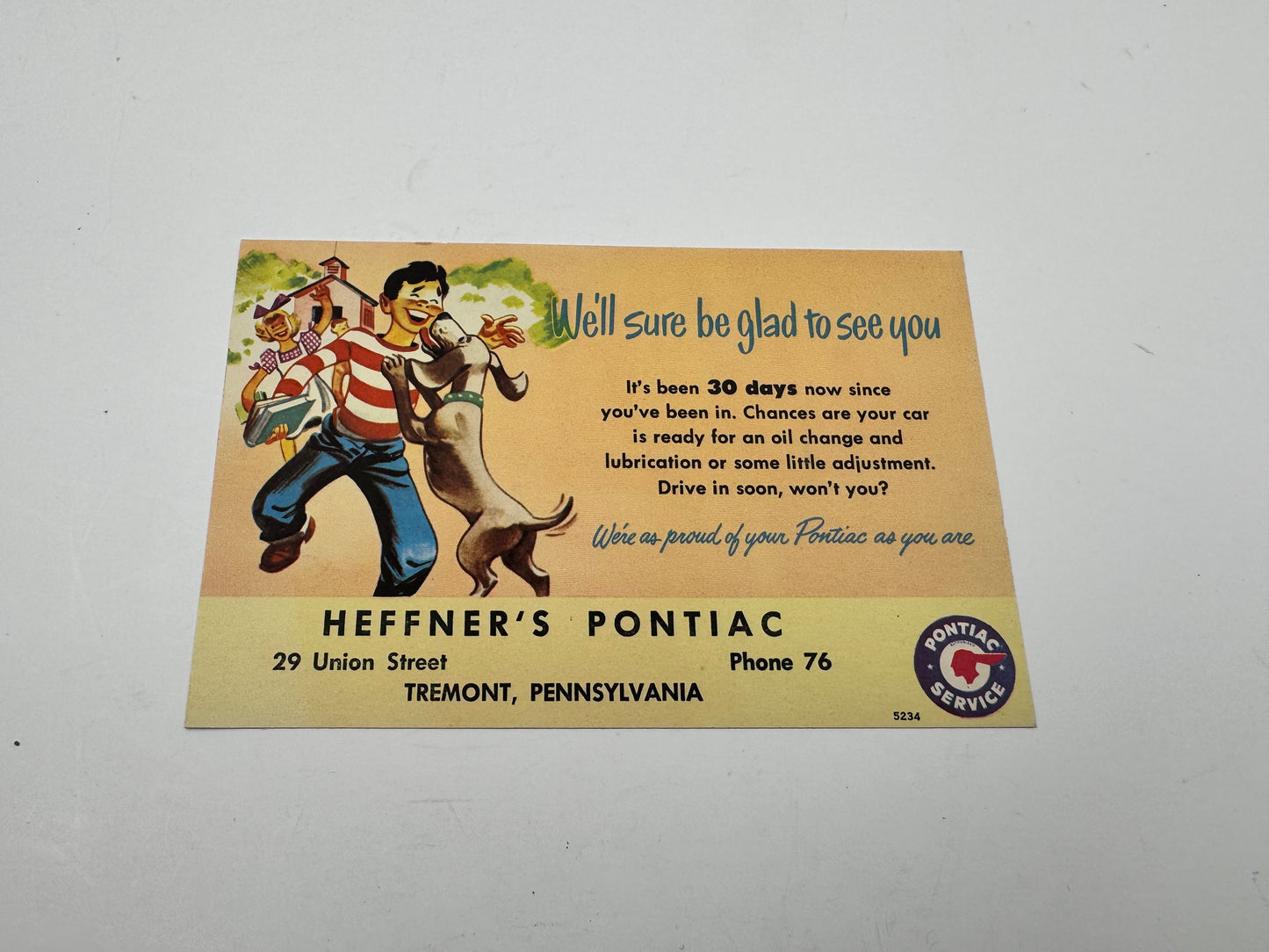 Vintage Pontiac Ink Blotters Featuring Dogs NOS Lot of 4