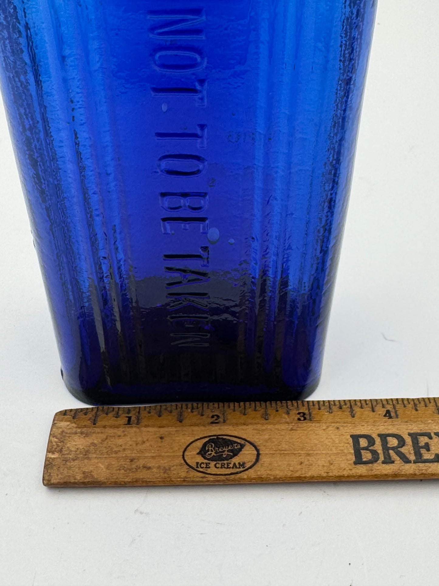 Vintage Poison Bottle Cobalt Blue 16 Ounce RARE