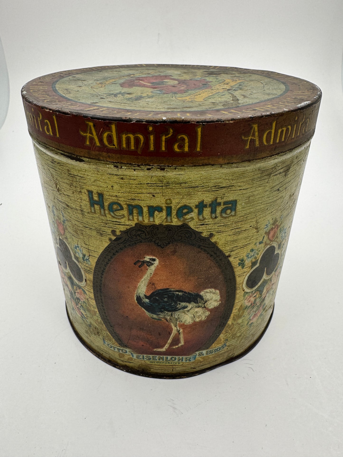 Vintage Tobacco Tin Henrietta “Otto Eisenlohr & Bros Empty Rare