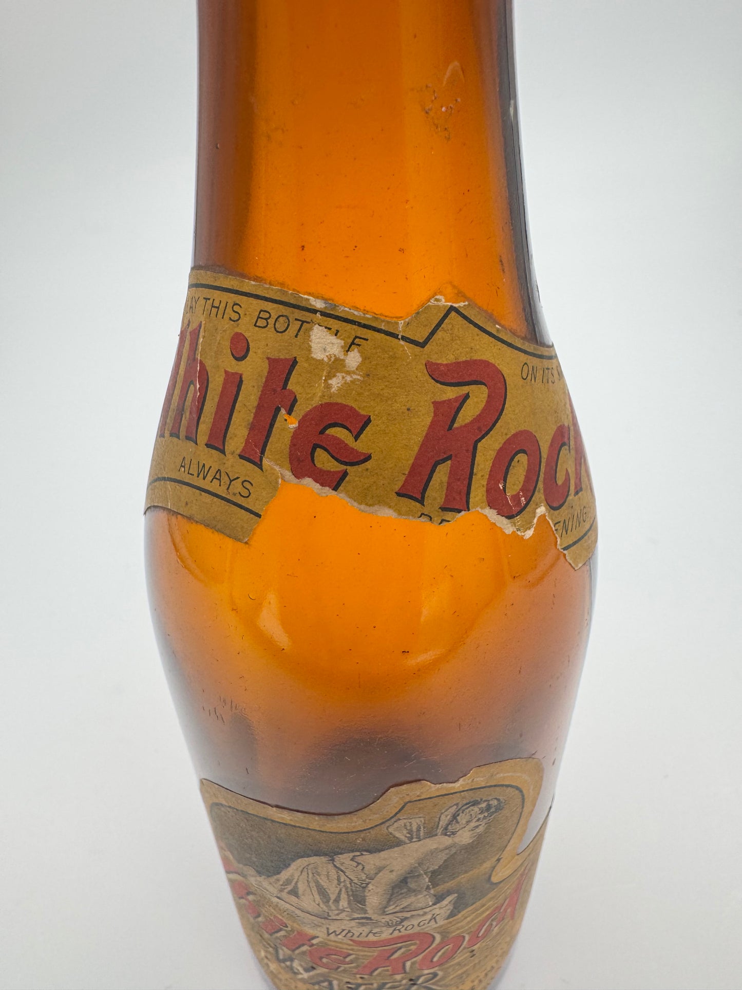 Vintage White Rock Soda Bottle Paper Label