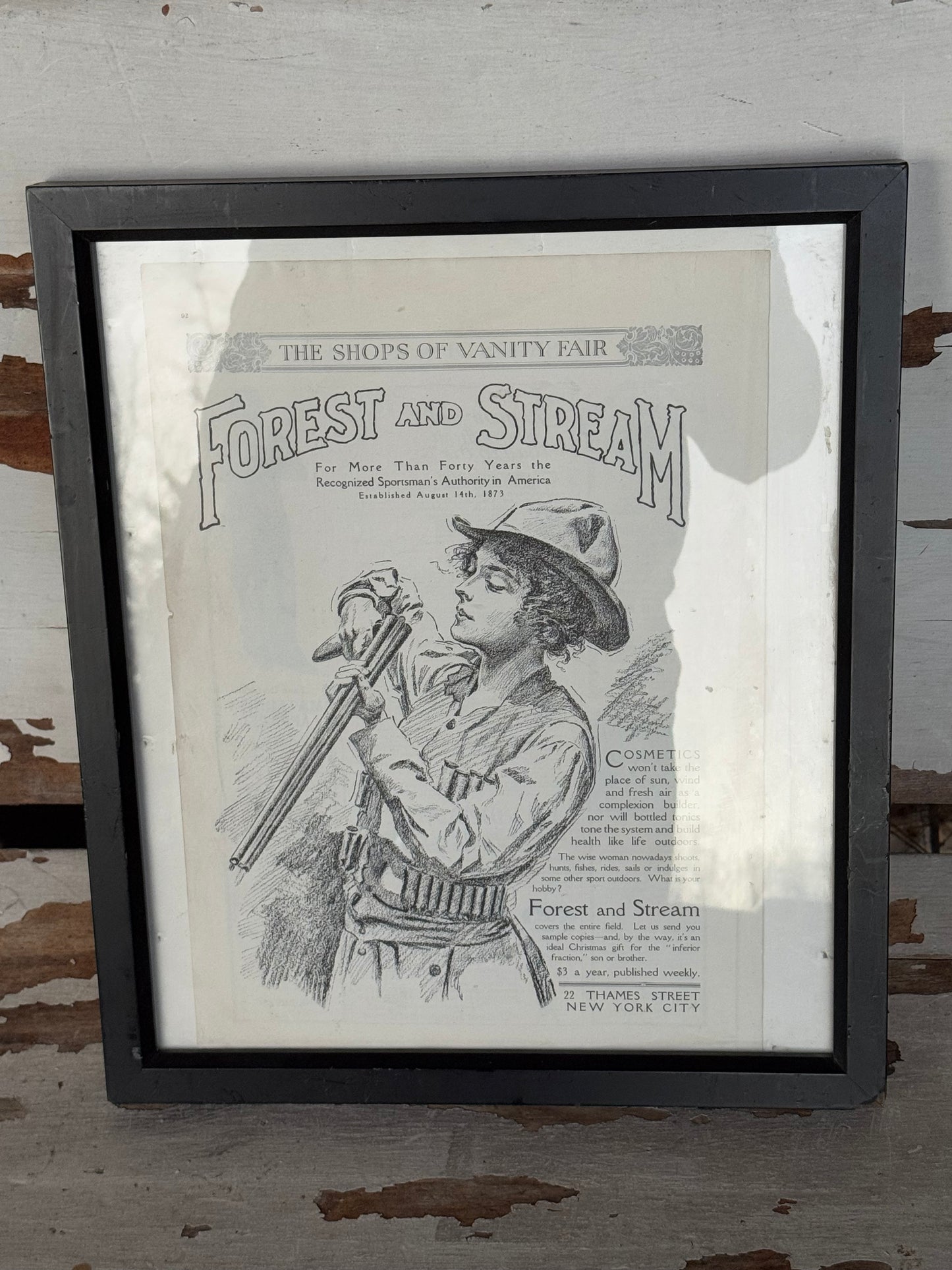 Vintage Annie Oakley Ad Framed 1880s