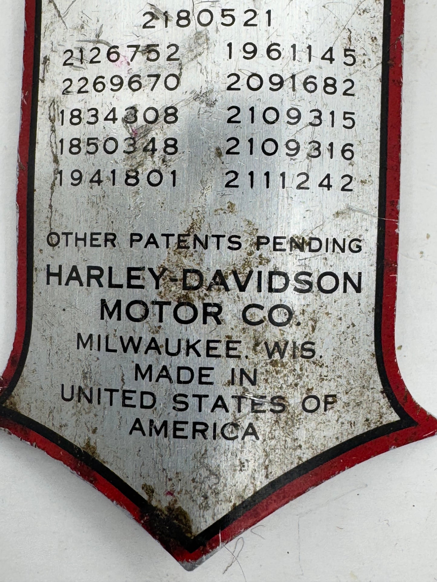 Vintage Harley Davidson Bicycle Head Badge