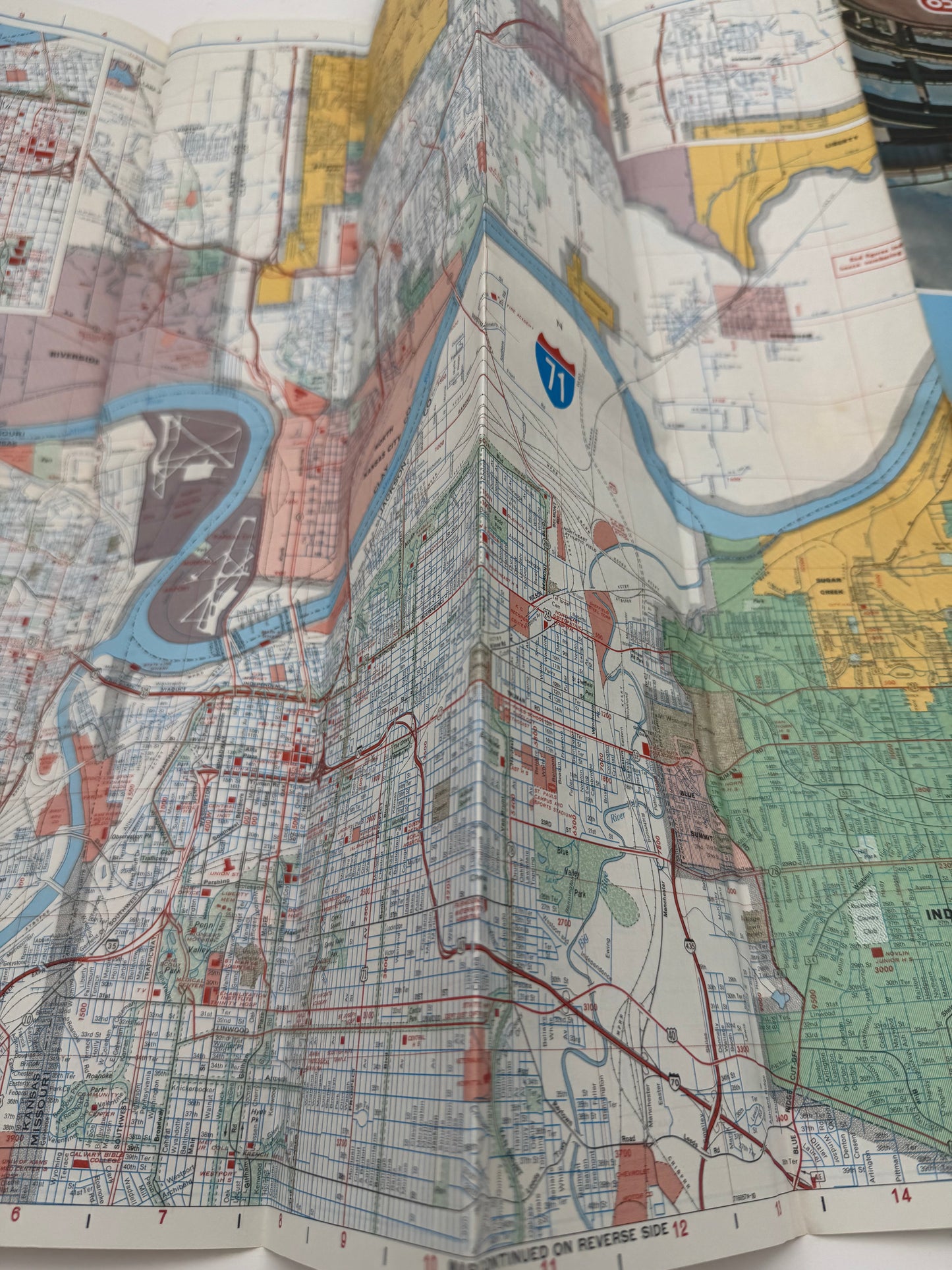 Vintage Road Map Conoco Touraide Kansas