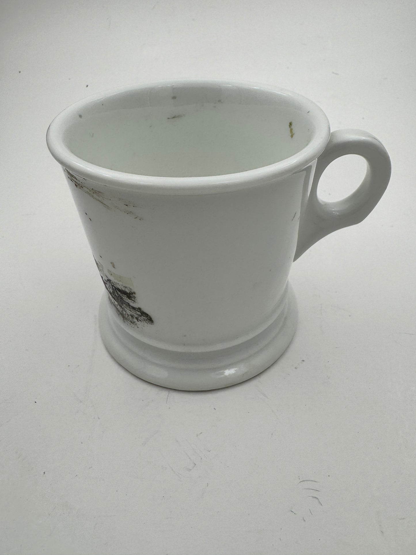 Vintage Shaving Mug Horse Drawn Rail Road Engine.