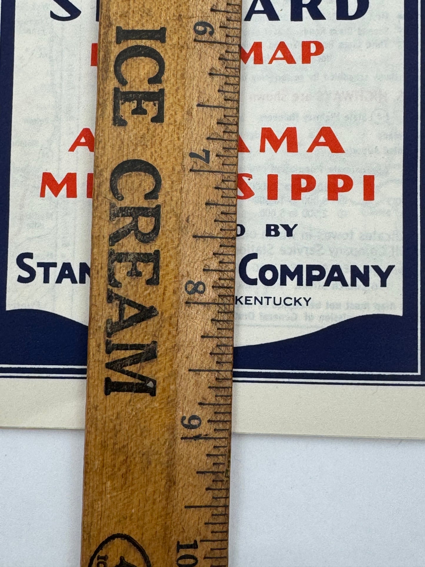 Vintage Road Map 1931 Standard Oil Alabama Mississippi