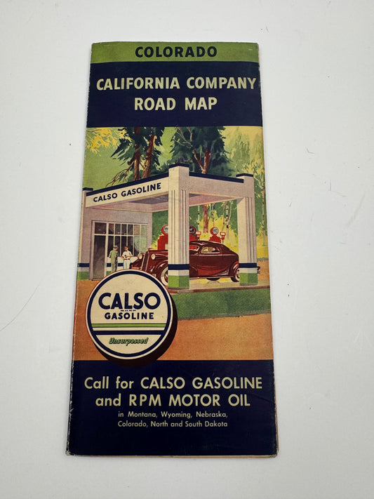 Vintage Roadmap Chevron RPM 1930s Corner Missing