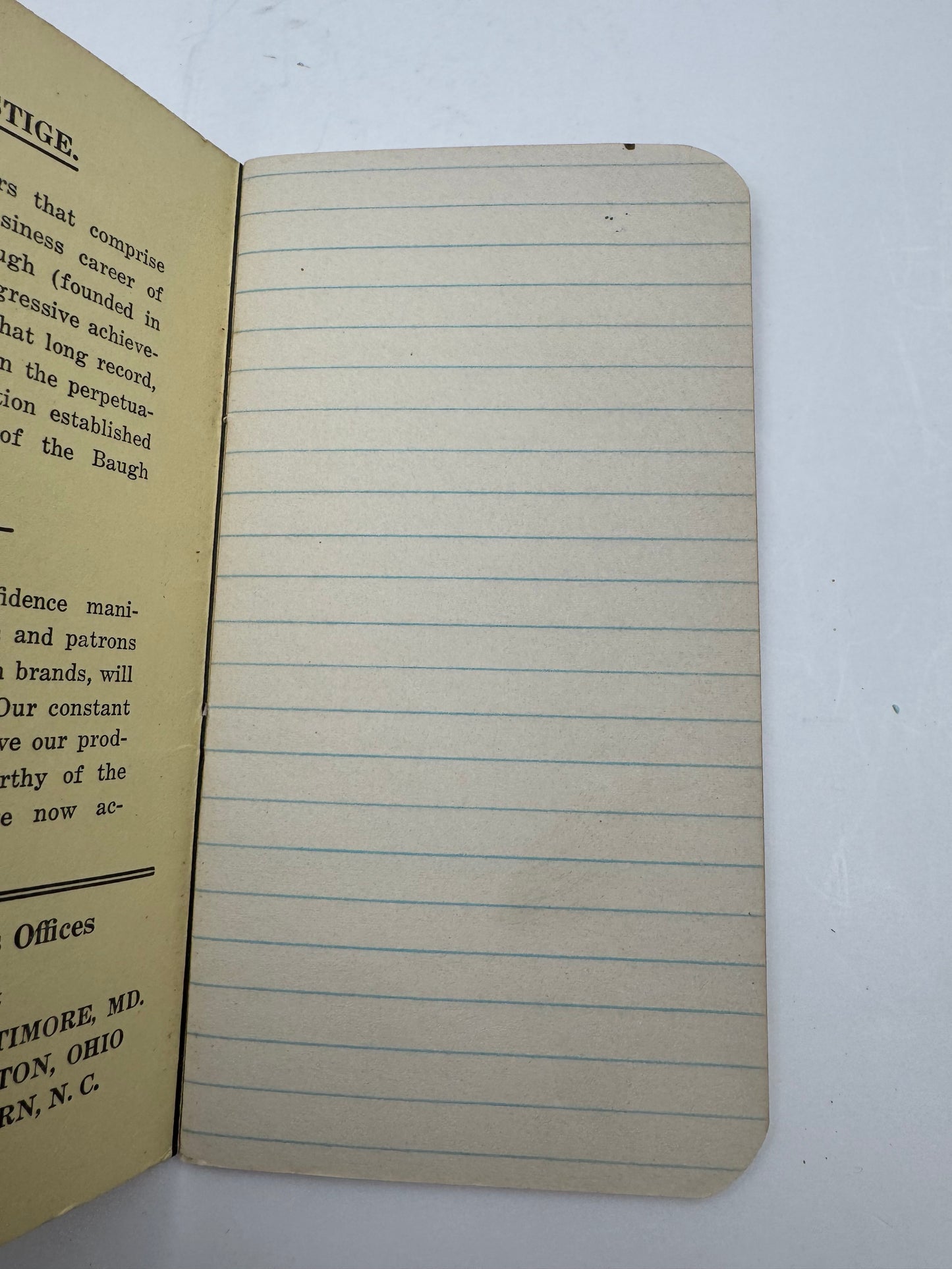 Vintage Baugh & Sons Notebook Farmers.
