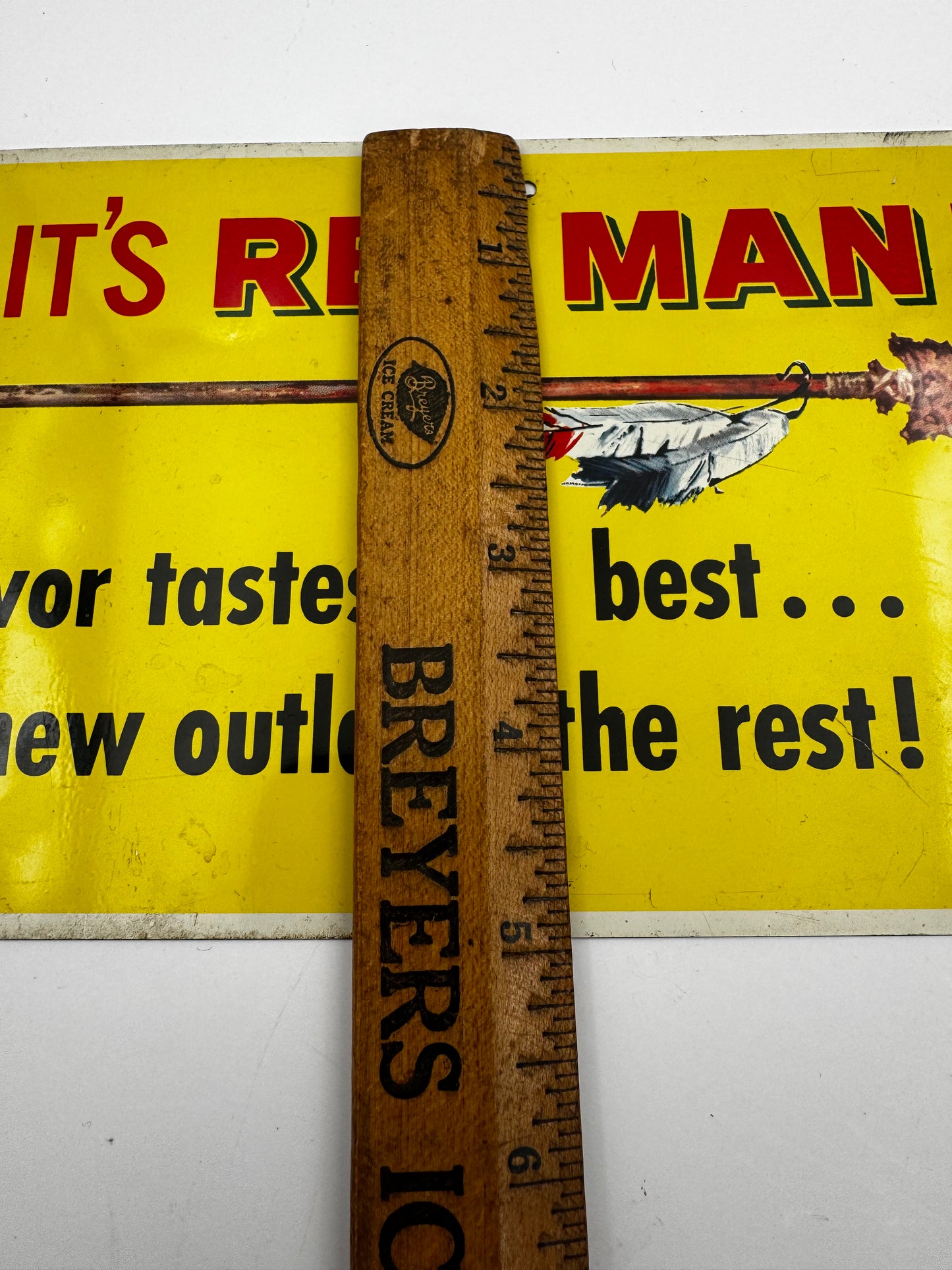 Vintage Redman Tobacco Sign Tin Minty